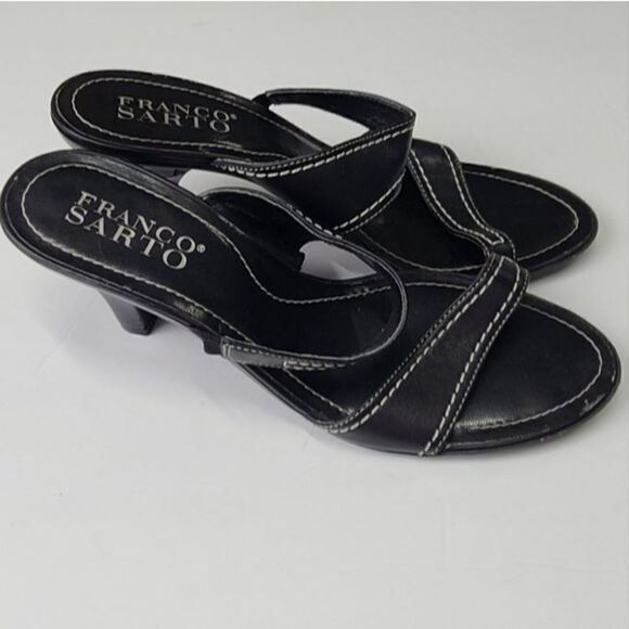 Franco Sarto Women's Black Heeled Sandals Size 10 - Picture 3 of 6